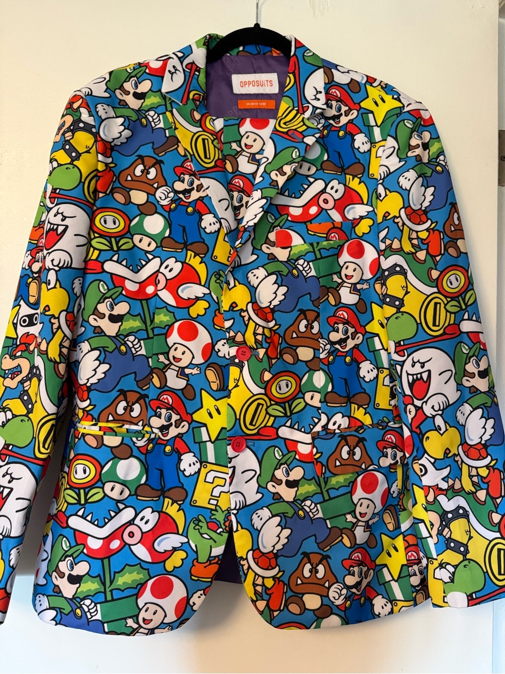 OppoSuits Super Mario Print Blazer - Multicolor